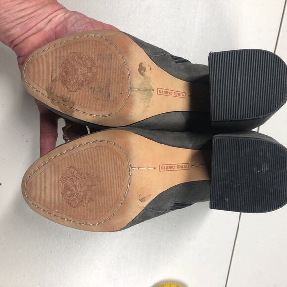 Vince Camuto gray suede ankle bottles 6M - Picture 5 of 8